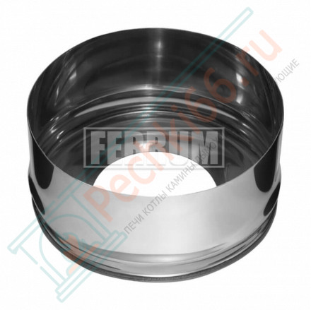 Заглушка с отверстием внутреняя (НЕРЖ-430/0,5) d-120/200 (Феррум)
