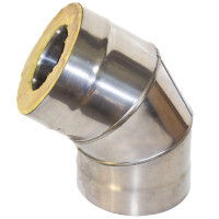 Сэндвич-отвод 135° (НЕРЖ-439/1,0-НЕРЖ-439/0,5) d-115/200 (УМК)