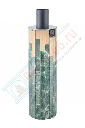 Дымоход с регистром Змеевик + Окаменевшее дерево, d-115, L=1000 мм (Feringer)