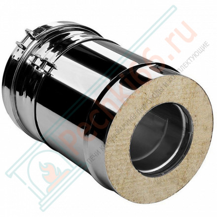 Труба V50R телескопическая с изол L=260-380 (AISI-321/0,8-AISI-304/0,5) d-120/220 (Вулкан-Cerablanket)