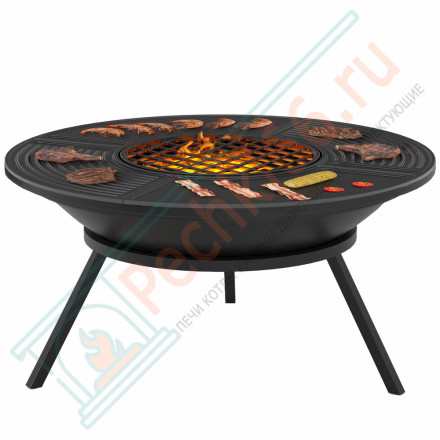 Чугунная Костровая чаша Fantastic Ø 700 Стандарт (чаша+подставка+крышка)