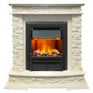 Каминокомплект Luzern - Слоновая кость с электрическим очагом Brookline Black Каминокомплект Luzern - Слоновая кость с электрическим очагом Brookline Black
