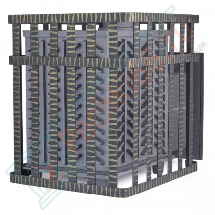 Чугунная печь для бани Гефест GFS-ЗК 25 (П) в сетке (ТехноЛит)